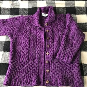 Blarney 100% merino cardigan made in Ireland XL